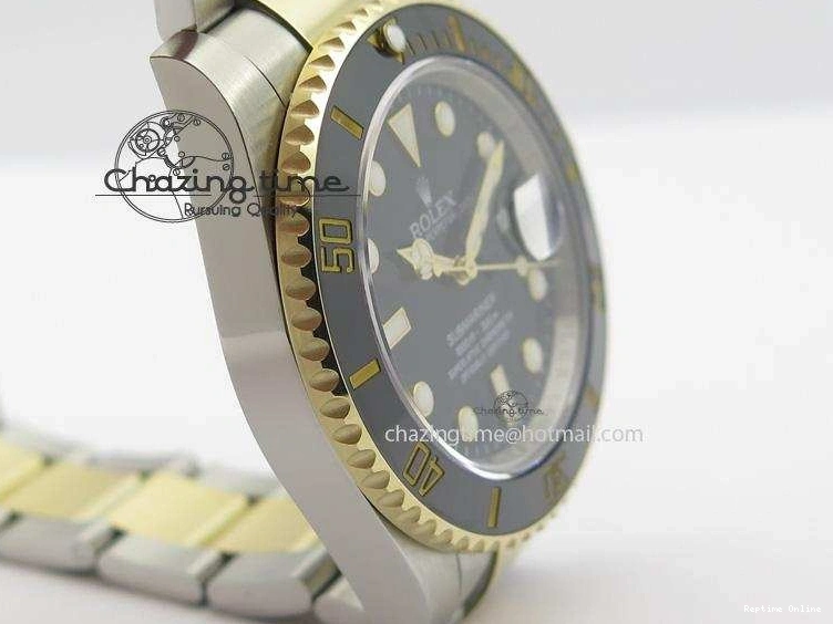 0301 Submariner 116613 LN Noob 1:1 Best Edition YG Wrapped Bezel Black Dial On SS YG Bracelet A Neat 3961